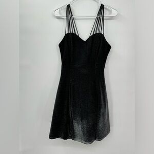 Vintage Jump‎ Apparel Metallic Silver Strappy Party Dress size 9/10